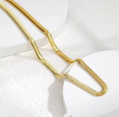 Men's Golden Snake Chain – Stylish & Premium Gold-Plated Necklace