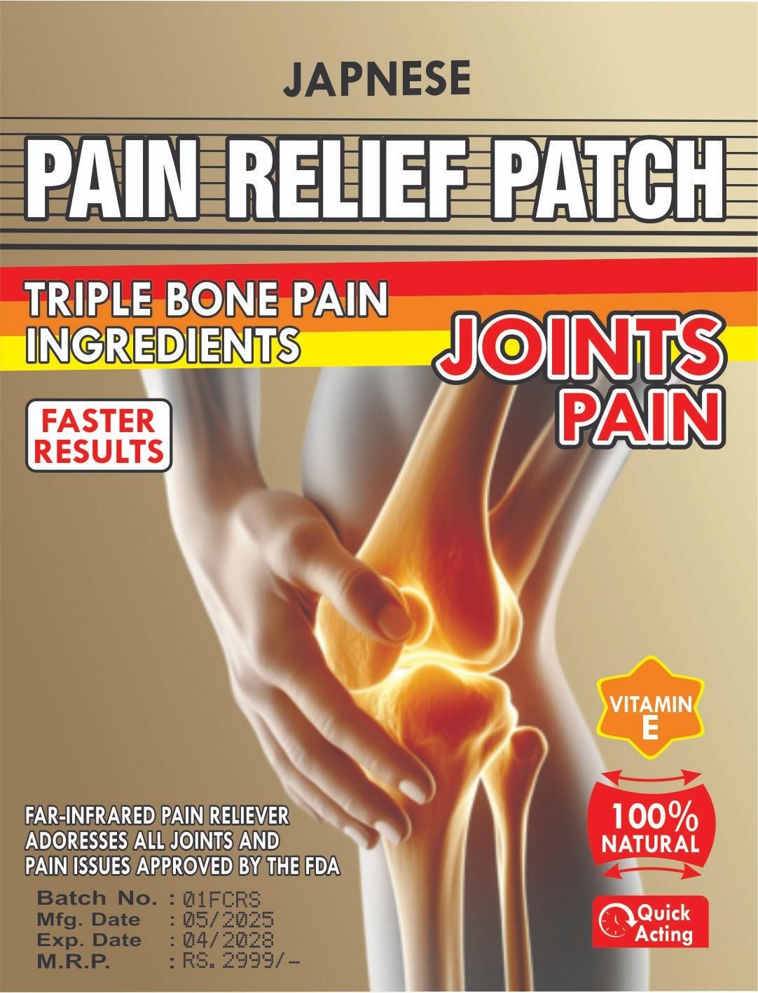 Pain Relief Patch – Ayurvedic Herbal Body Pain Patch (Pack of 10)