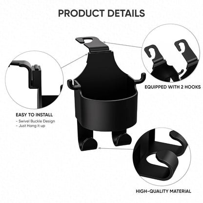 Universal Car Seat Headrest Hook (Pack of 2) – Strong, Space-Saving, Easy-to-Use