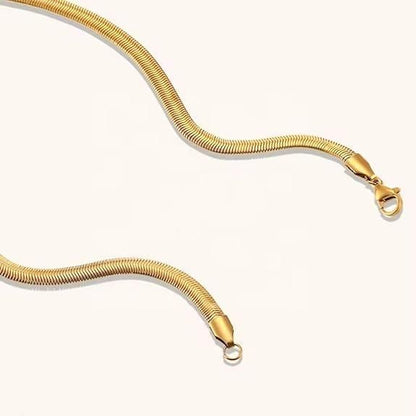 Men's Golden Snake Chain – Stylish & Premium Gold-Plated Necklace