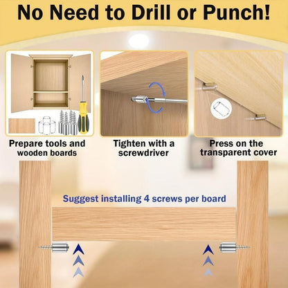 20PCS Metal Shelf Support Pegs with Anti-Slip Screws – Heavy-Duty Shelf Brackets
