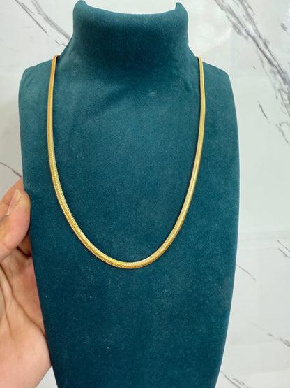 Men's Golden Snake Chain – Stylish & Premium Gold-Plated Necklace