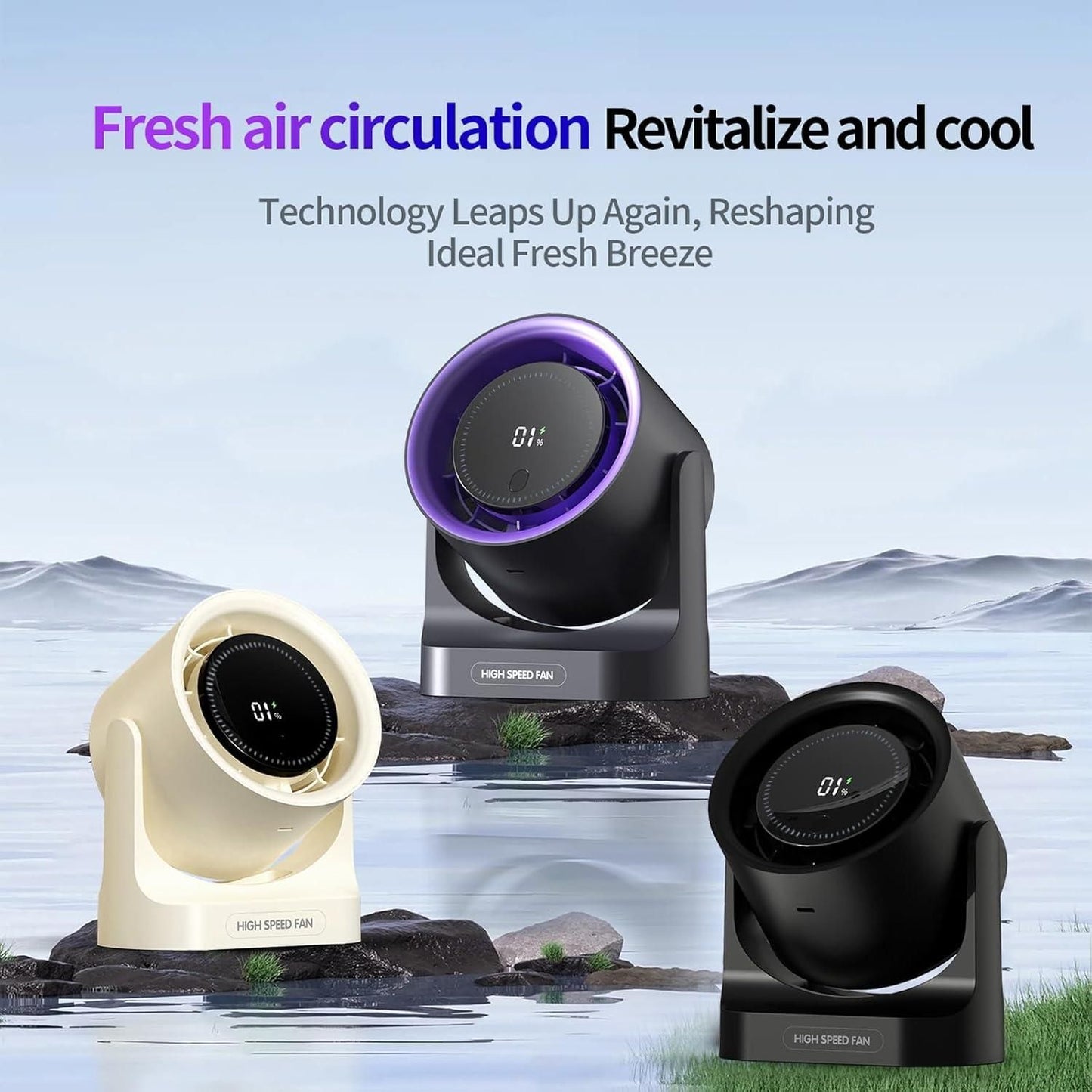 Portable Cooling Desk Fan – USB Powered Mini Silent Table Fan