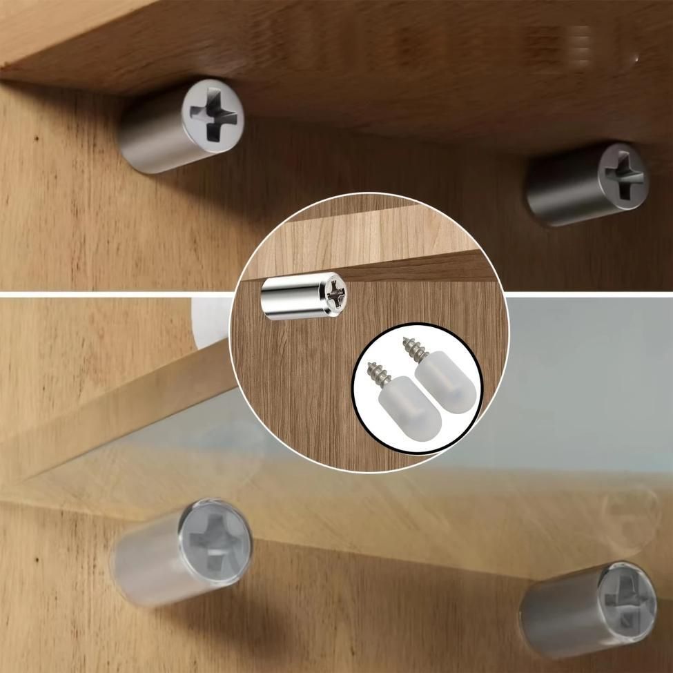 20PCS Metal Shelf Support Pegs with Anti-Slip Screws – Heavy-Duty Shelf Brackets